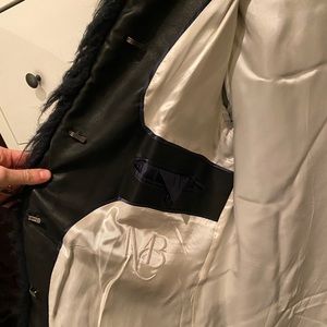 Malene Birger Navy Fur Coat